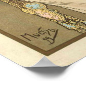 Poster Alphonse Mucha Peinture plein saignement (Coin)