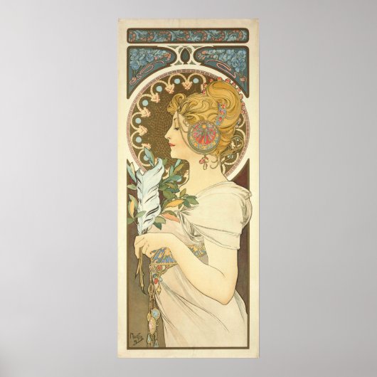 Poster Alphonse Mucha Peinture plein saignement (Devant)