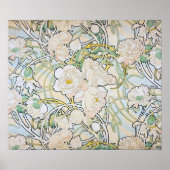 Poster Alphonse Mucha Peonies (Devant)