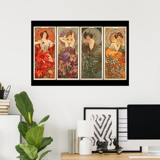 Poster Alphonse Mucha Precious Stones (Bureau à domicile)