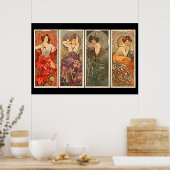 Poster Alphonse Mucha Precious Stones (Cuisine)