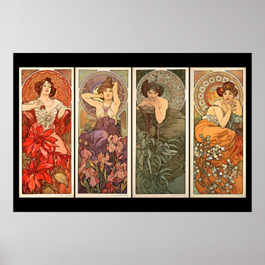 Poster Alphonse Mucha Precious Stones (Devant)