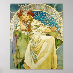 Poster Alphonse Mucha Princess Hyacinth Art Nouveau