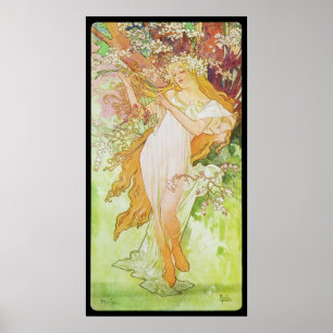 Poster Alphonse Mucha Printemps