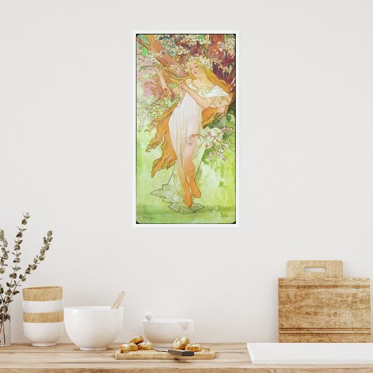 Poster Alphonse Mucha Printemps/Printemps, 1896 (Cuisine)