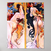 Poster Alphonse Mucha - Quatre Saisons (Devant)