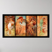 Poster Alphonse Mucha Quatre Saisons (Devant)