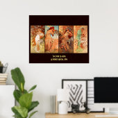 Poster Alphonse Mucha, Quatre Saisons (Bureau à domicile)