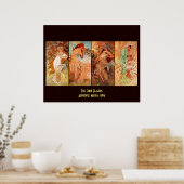 Poster Alphonse Mucha, Quatre Saisons (Cuisine)
