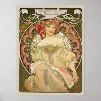 Alphonse Mucha Rêverie Daydream CC0105 Art nouveau