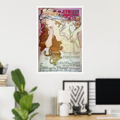 Poster Alphonse Mucha. Salon Des Cent, 1896 (Bureau à domicile)