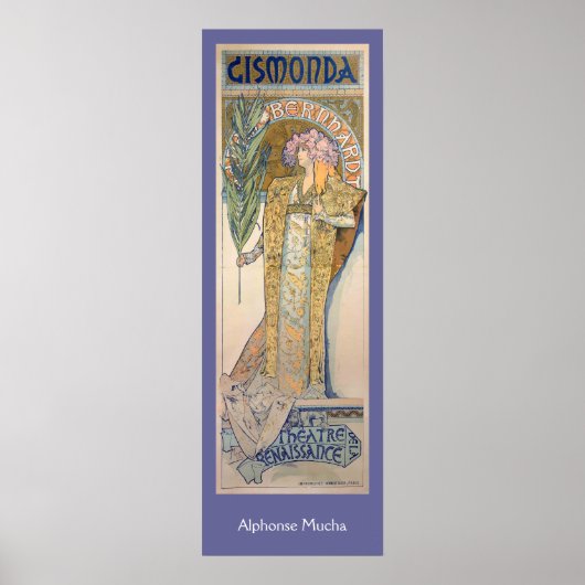Poster Alphonse Mucha - Sarah Bernhard Peinture (Devant)