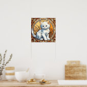 Poster Alphonse Mucha Style Chat (Cuisine)