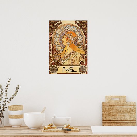 Poster Alphonse Mucha - Zodiac (Cuisine)