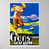 Poster Alpin de Crans Golf (Devant)