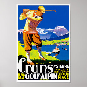 Poster Alpin de Crans Golf