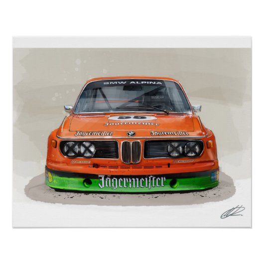 Poster Alpina CSL BMW 3.0 (Devant)