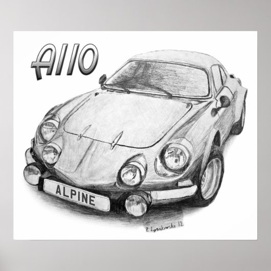 Poster Alpine A110 (Devant)