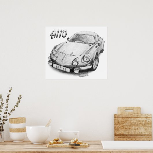 Poster Alpine A110 (Cuisine)