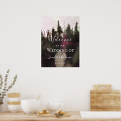 Poster Alpine Mountain Bienvenue à notre Mariage | (Cuisine)