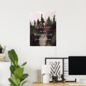 Poster Alpine Mountain Bienvenue à notre Mariage | (Bureau à domicile)