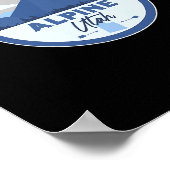Poster Alpine Utah Ut Mountains Badge Hiking Souvenir  (Coin)