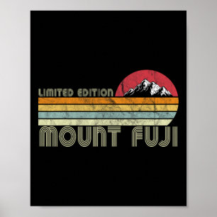 Poster Alpinisme Escalade Mont Fuji Camping