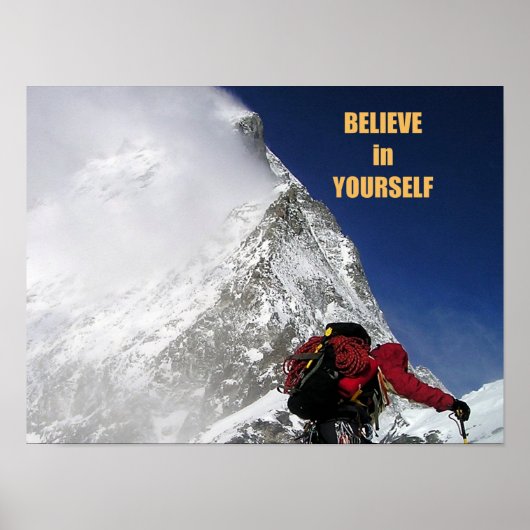 Poster Alpiniste motivant (Devant)