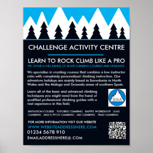 Poster Alpiniste, Randonnée et Escalade, Aventure