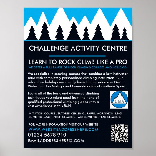 Poster Alpiniste, Randonnée et Escalade, Aventure (Devant)