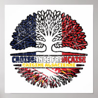 Alsace Alsacien France Drapeau des racines d'arbre