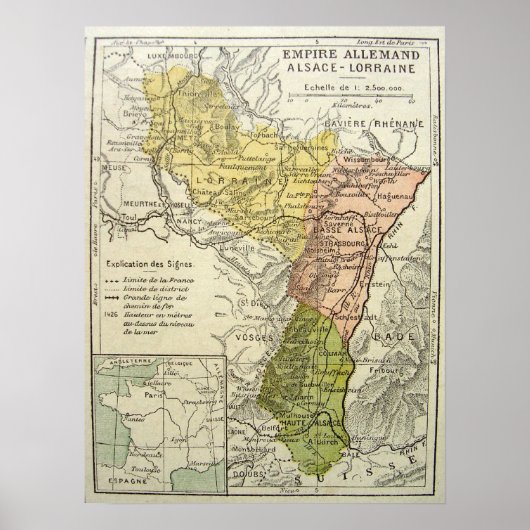 Poster Alsace-Lorraine (Devant)