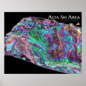 Poster Alta Ski Area 3dSkiMaps (Devant)
