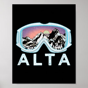 Poster Alta Ski Design _ Alta, Ut Ski Cadeau De Neige