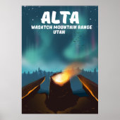 Poster Alta Wasatch Mountain Range Utah (Devant)