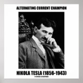 Poster Alternating Current Champion Nikola Tesla (Devant)