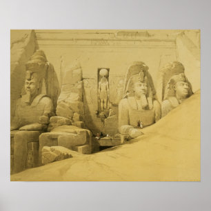 Poster Altitude avant du grand temple d'Aboo Simbel