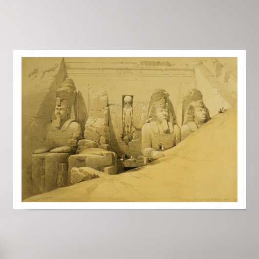 Poster Altitude avant du grand temple d'Aboo Simbel (Devant)