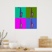 Poster Alto Saxophone Pop Art (Cuisine)