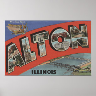 Poster Alton, lettre ScenesAlton, IL d'IllinoisLarge