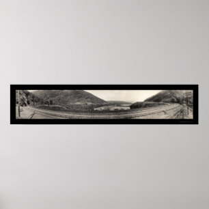 Poster Altoona PA Horseshoe Curve RR Photo 1934