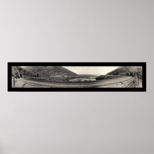 Poster Altoona PA Horseshoe Curve RR Photo 1934 (Devant)