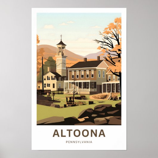 Poster Altoona Pennsylvania Travel Print (Devant)