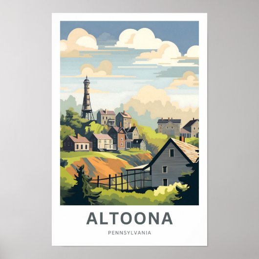 Poster Altoona Pennsylvania Travel Print (Devant)