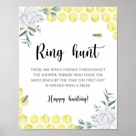 Poster Alvéoles de nid d'abeille pour la mariée - Jeu de (Devant)