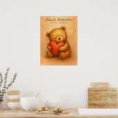 Poster Always Remember – Gentle Bear Affirmation Nursery (Cuisine)