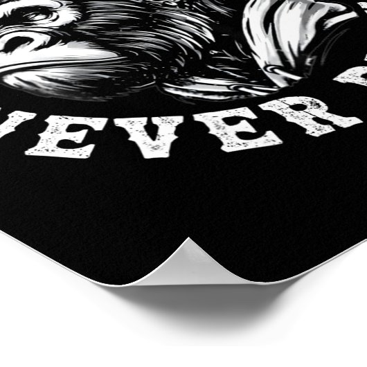 Poster Always Tired Never Broke Funny Monkey (on Back)  (Coin)