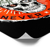 Poster Always Tired Never Broke Funny Skull (on Back)  (Coin)