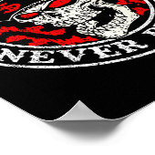 Poster Always Tired Never Broke Skull (on Back) (Coin)