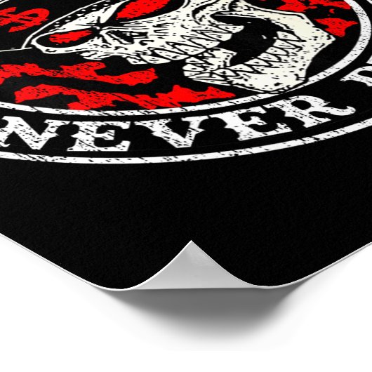 Poster Always Tired Never Broke Skull (on Back)  (Coin)